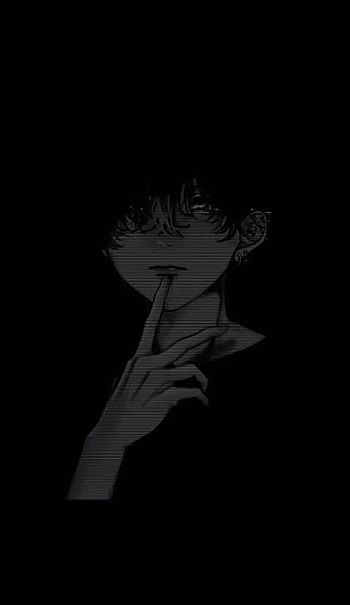 Sad Boy (Anime), AMOLED, DARK, BLACK, ALONE, ANIME HD phone wallpaper