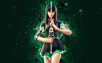 Tattered Spirit Charlotte, , turquoise neon lights, Fortnite Battle Royale, Fortnite characters, Tattered Spirit Charlotte Skin, Fortnite, Tattered Spirit Charlotte Fortnite HD wallpaper