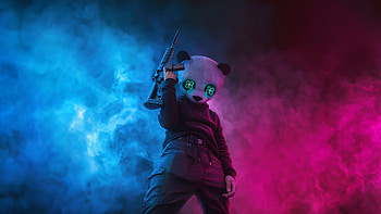 Panda Ready To Hit A Home Run, panda, artist, artwork, digital-art HD wallpaper