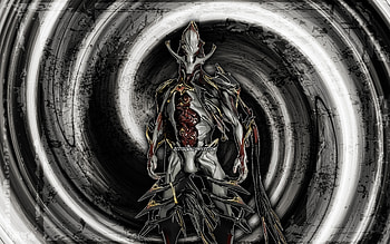 Nekros, gray grunge background, Warframe, RPG, Warframe characters, Nekros Build, vortex, Warframe Builds, Nekros Warframe HD wallpaper
