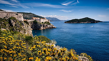 Croatia, Travels, Dubrovnik sea view, Coastal splendor HD wallpaper