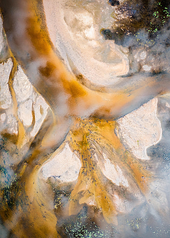 Nature, Water, Rivers, Sand, View From Above, Blur, Scour HD phone wallpaper