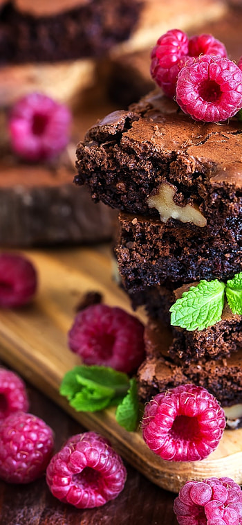 Irresistible brownie, Mouth-watering delight, Tempting chocolate treat, Sweet indulgence HD phone wallpaper