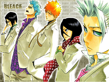 bleach top5, bleach, ichigo, anime, grimmjow, rukia, uryuu HD wallpaper