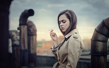 Women model, Portrait graphy, Burberry trench coat, Urban aesthetic HD wallpaper