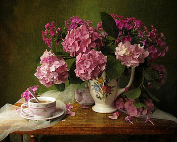 Still life, soft, vase, nature, flowers HD wallpaper