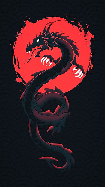 Dragon, symbol, art HD phone wallpaper