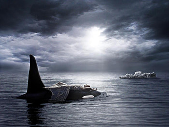 Lost At Sea, sea, abstract, woman, lost HD wallpaper