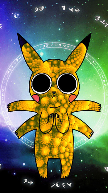 pikachu on acid HD phone wallpaper