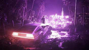 Time Out , synthwave, artist, artwork, digital-art, behance, delorean HD wallpaper