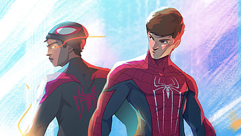 Spider Man With Future Miles Morales, spiderman, superheroes, artwork, digital-art HD wallpaper
