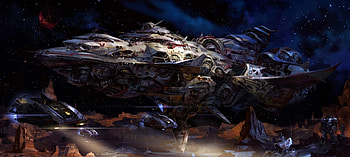 Fantasy, Universe, Planet, Ship, Starship HD wallpaper