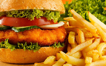 Iconic hamburger and fries, Classic fast food, Perfect pairing, Timeless indulgence HD wallpaper