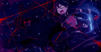 Sword Art Online Discord background Blue, Anime, Sword Art Online, Kirito (Sword Art Online), Death Gun (Sword Art Online) HD wallpaper