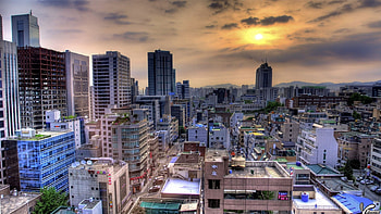 Seoul Skyline, posted by Samantha Sellers, South Korea cityscape HD wallpaper