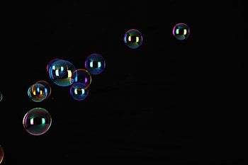 Bubbles, Minimalism, Nice, Black Background, Nicely HD wallpaper