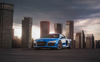 Blue Audi R8 , audi-r8, cars, behance HD wallpaper
