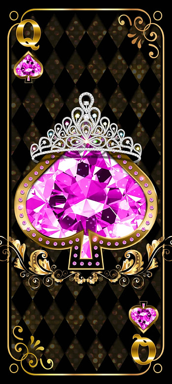 Your Majesty Queen, Q, magenta, diamond, pink, King, luxury, card, crown HD phone wallpaper