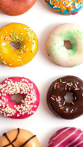 Yummy donuts, tasty HD phone wallpaper