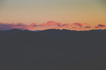 Sunset, Sky, Night, Clouds, Horizon, Dark HD wallpaper
