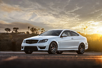 Sunset, Sun, Cars, Mercedes, Mercedes Benz HD wallpaper