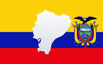Ecuador map silhouette, Flag of Ecuador, silhouette on the flag, Ecuador, 3d Ecuador map silhouette, Ecuador flag, Ecuador 3d map HD wallpaper