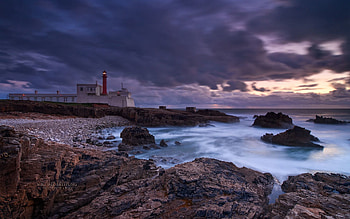 Nature, Sea, Shore, Bank, Evening, Lighthouse, Portugal HD wallpaper