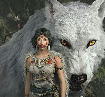 Princess Mononoke, white, fantasy, art, girl, mononoke, princess, hime, wolf, rootworkshop HD wallpaper
