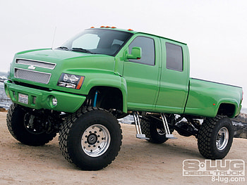 Street-Legal Monster Truck, bowtie, gm, green, kodiak HD wallpaper