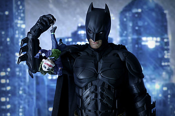 Batman With Little Joker Toy, batman, joker, superheroes, artwork HD wallpaper