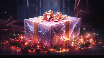 Festive Gift Box, gift, present, Christmas, decoration, holiday HD wallpaper