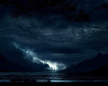 Dark, Landscape HD wallpaper