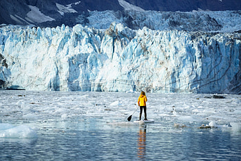 Stand-up paddleboarding, Walking on water, Glacier Bay National Park, Unique experience HD wallpaper