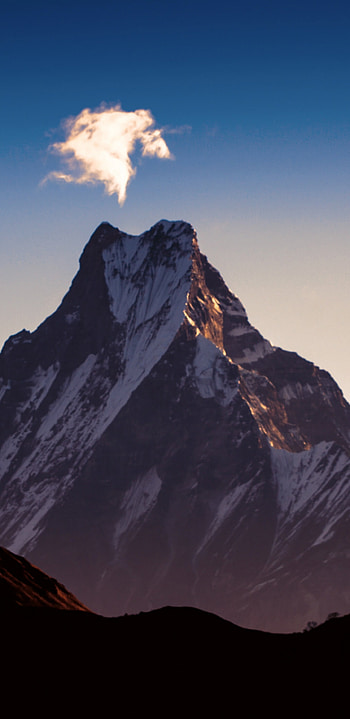 Dawn sky, Himalaya mountains, Peak Samsung Galaxy S8 HD phone wallpaper