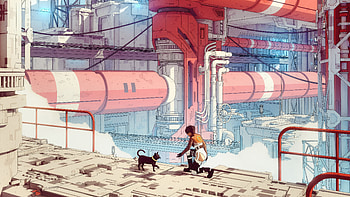Industrial Love, artist, artwork, digital-art HD wallpaper