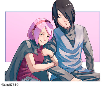Sakura & Sasuke, Sakura Haruno, Sasuke Uchiha, Anime, Boruto HD wallpaper