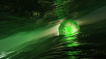 Green Space Planet Blended , planet, space, green, artist, artwork, digital-art HD wallpaper