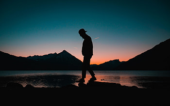 Alone, Sunset, Silhouette, Miscellanea, Miscellaneous, Loneliness, Lonely HD wallpaper