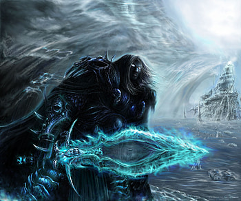 ice blade, blue, blade, warrior, ice HD wallpaper