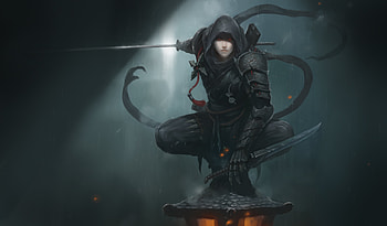 Shadow Monk, artist, artwork, digital-art HD wallpaper