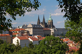 Prague Castle, Architectural details, Wide open skies, Towering structure HD wallpaper