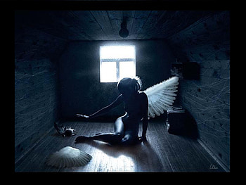 Touch, sad, darkness, alone, evil, goth, angel, girl, dark HD wallpaper