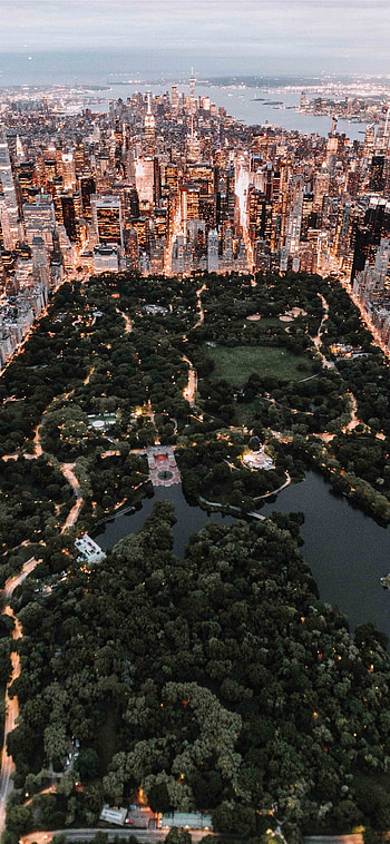 Aerial view, Central Park HD phone wallpaper