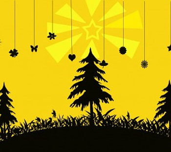 Dream, star, fantasy, yellow, tree HD wallpaper