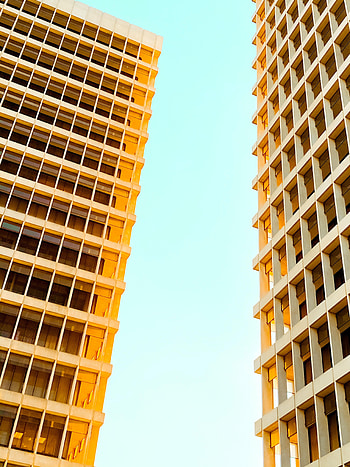 Windows, Architecture, Building, Miscellanea, Miscellaneous, Facade, Bottom View HD phone wallpaper