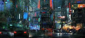 Cyberpunk Cityscape Night Street, cyberpunk cityscape, city, street, night HD wallpaper