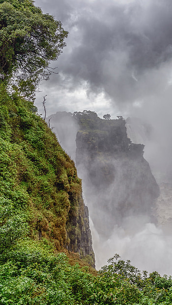 Victoria Falls Zimbabwe, Windows 10 spotlight , Cloud forest, Enchanting scenery HD phone wallpaper