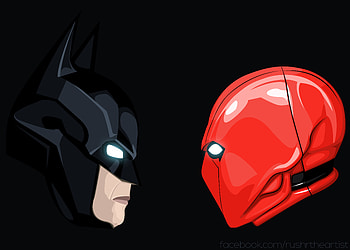 Batman And Red Hood Artwork, batman, red-hood, superheroes, artwork, digital-art HD wallpaper