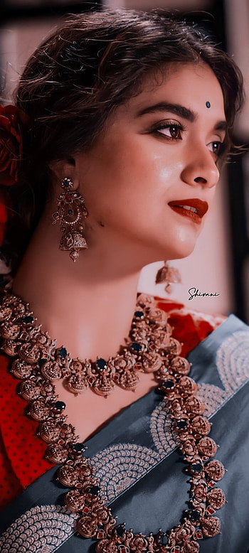 Keerthy Suresh, lip, SVP HD phone wallpaper
