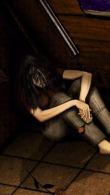 Depressing, Girl In The Basement, Sadness HD phone wallpaper